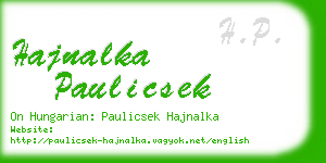 hajnalka paulicsek business card
